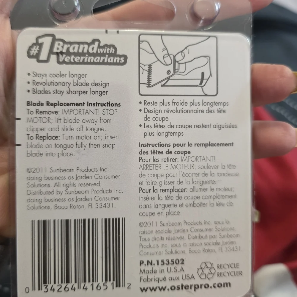 Oster Cryogen-X Silver Blade (NWOT)